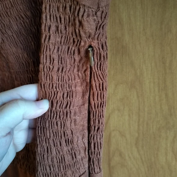 Faithful the Brand 100% Linen Smocked Coquette Princess Orange Jumpsuit NWT 10 - Picture 4 of 14